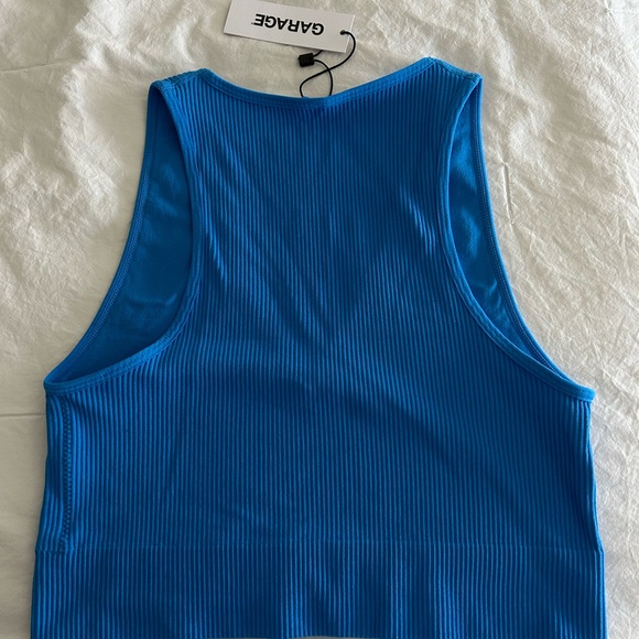 GARAGE Jazz Blue Seamless Plunge Crop Top - Picture 4 of 4